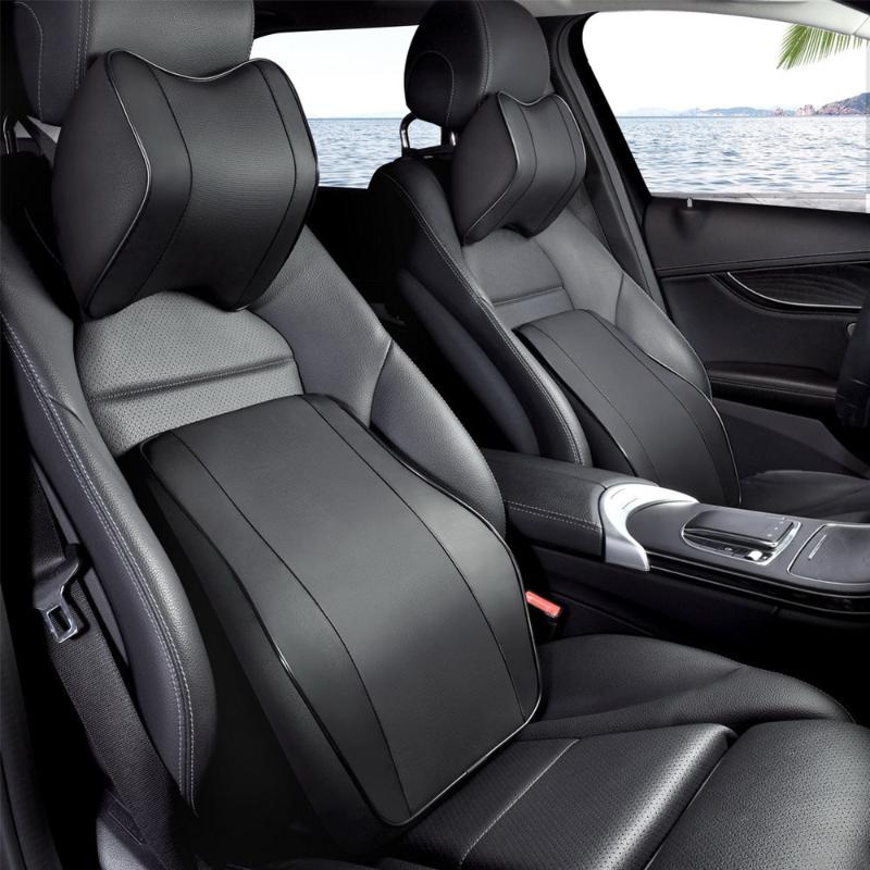 Seat Cushions PU Leather Memory Foam Car Lumbar Pillow Headrest Neck Support For Office Chair Cushion
Seat Cushions PU Leather Memory Foam Car Lumbar Pillow Headrest Neck Support For Office Chair Cushion