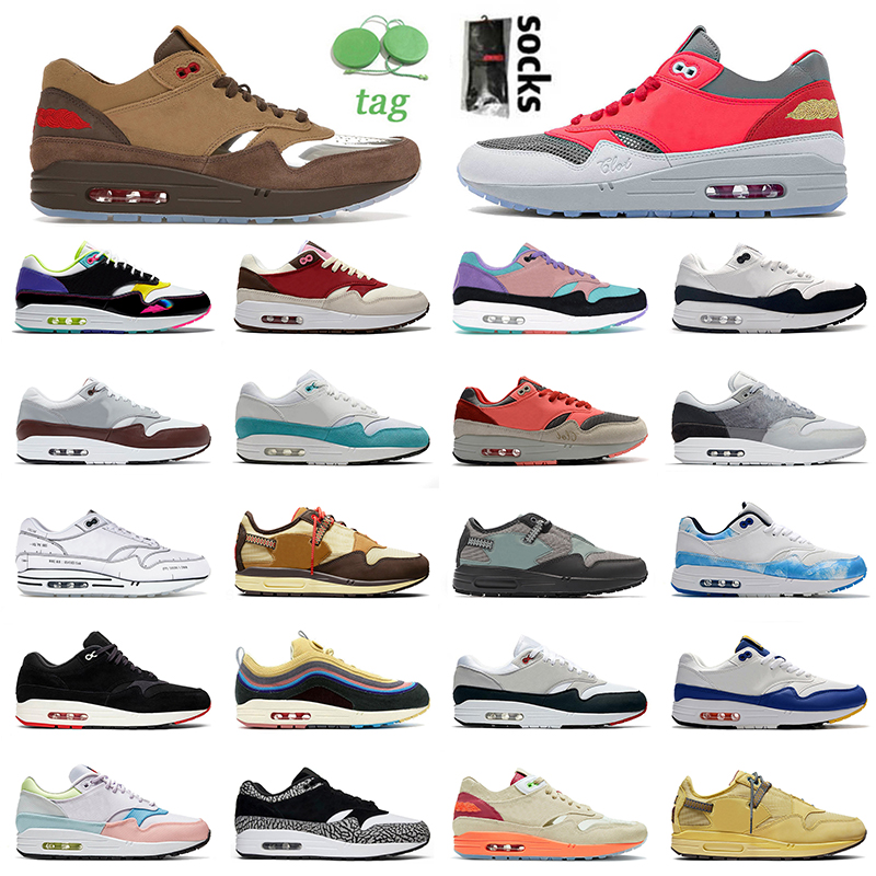 New Air Max 1 1s Running Shoes NK AirMaxs 87 Travis Scott Mens Womens Cushions Sneakers Clot Kiss Of Death CHA Solar Red Bacon Hyper Pink Ba
New Air Max 1 1s Running Shoes NK AirMaxs 87 Travis Scott Mens Womens Cushions Sneakers Clot Kiss Of Death CHA Solar Red Bacon Hyper Pink Ba