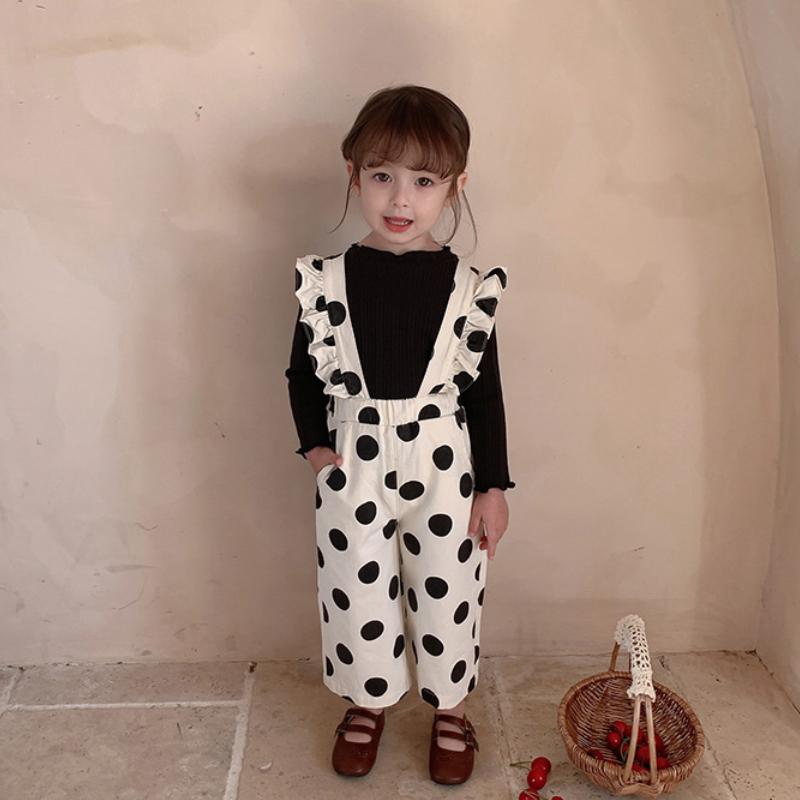 Clothing Sets Girls Clothes Spring Autumn Suit Long-sleeved Bottoming Shirt + Polka Dot Bib Pants Fashion Sweet 2-7Age Beibei Quality, White
Clothing Sets Girls Clothes Spring Autumn Suit Long-sleeved Bottoming Shirt + Polka Dot Bib Pants Fashion Sweet 2-7Age Beibei Quality, White