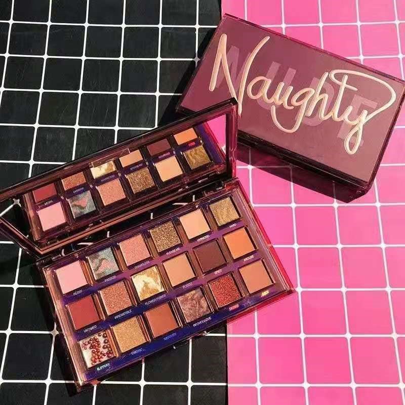 

18 Color Naughty Nude Eyeshadow Palette Makeup Waterproof Matte Shimmer Cream Eye Shadow Pigmented Powder Palettes Long-wearing Eyes Cosmetics maquillage, Multi