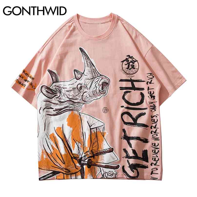 Short Sleeve Tees Japanese Men Harajuku Hip Hop Graffiti Injured Rhinoceros Print Cotton Casual Streetwear T-Shirt Tops 210602, Black
Short Sleeve Tees Japanese Men Harajuku Hip Hop Graffiti Injured Rhinoceros Print Cotton Casual Streetwear T-Shirt Tops 210602, Black