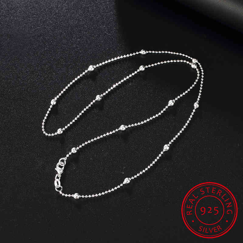 Slim Thin 925 Sterling Silver Beaded Choker Women Girl Jewelry Link Necklace 16-24 Inchs Ball Chains+lobster Clasp
Slim Thin 925 Sterling Silver Beaded Choker Women Girl Jewelry Link Necklace 16-24 Inchs Ball Chains+lobster Clasp
