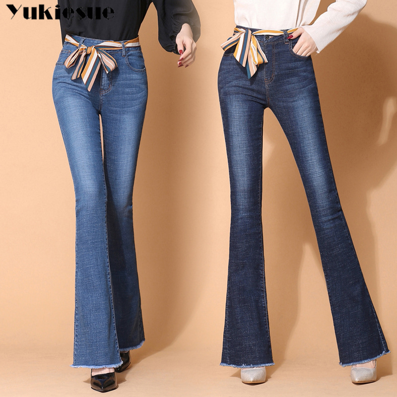 High Waist Ladies Boyfriend Flared Jeans For Women Bell Bottom Female Black Denim Skinny Jeans Woman Large Sizes Mom Jeans 210519, Dark blue
High Waist Ladies Boyfriend Flared Jeans For Women Bell Bottom Female Black Denim Skinny Jeans Woman Large Sizes Mom Jeans 210519, Dark blue