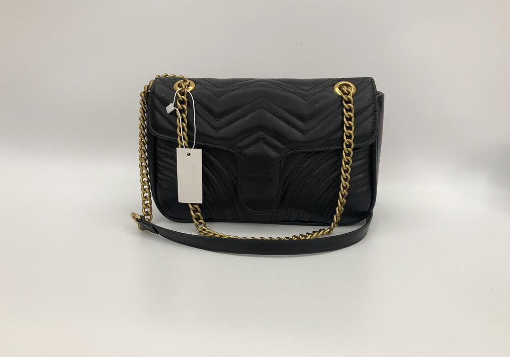 High Quality Designer Women Handbags Famous Shoulder Bags Gold Chain Crossbody Bag Disco Purse Wallet 26CM, Black
High Quality Designer Women Handbags Famous Shoulder Bags Gold Chain Crossbody Bag Disco Purse Wallet 26CM, Black