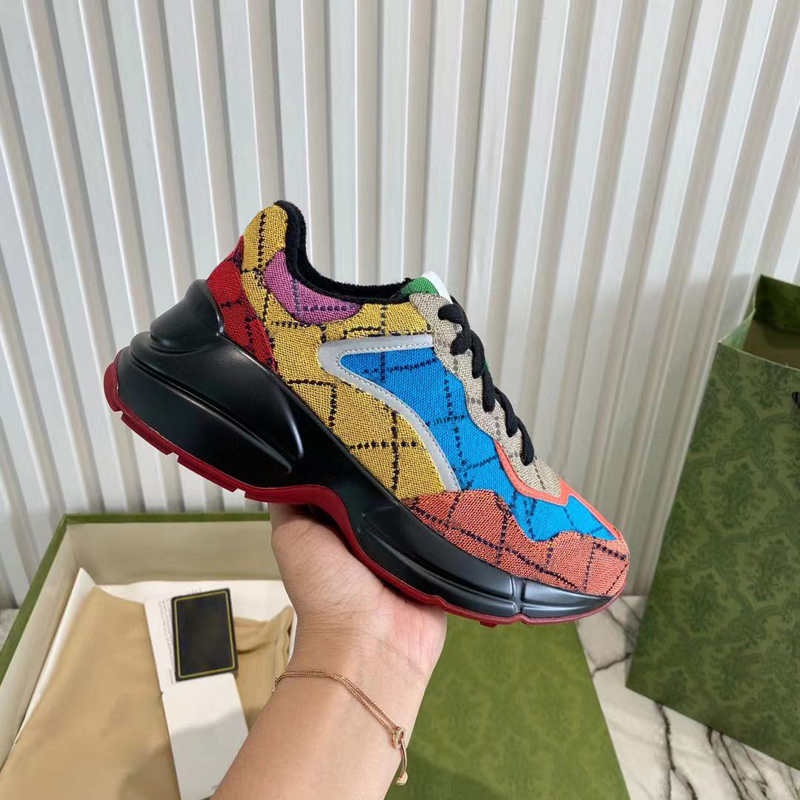 2021 Designer shoes Rhyton Sneakers Beige Men Trainers Vintage Luxury Chaussures Ladies Shoe Designers Sneakes with box lovers size 35-46, Brown
2021 Designer shoes Rhyton Sneakers Beige Men Trainers Vintage Luxury Chaussures Ladies Shoe Designers Sneakes with box lovers size 35-46, Brown