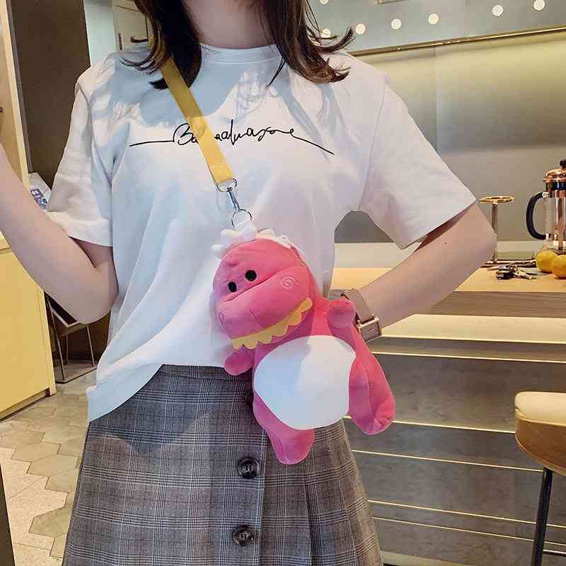 Plush female 2020 new Japan and South Korea cartoon girl small cute dinosaur toy backpack messenger bag, Yellow
Plush female 2020 new Japan and South Korea cartoon girl small cute dinosaur toy backpack messenger bag, Yellow