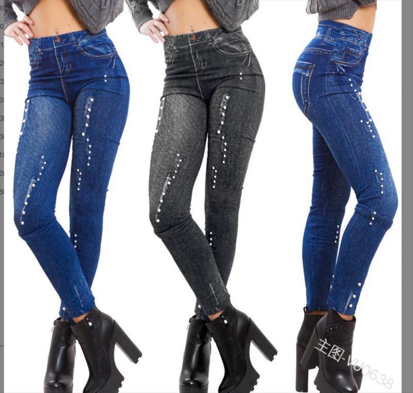 flowing pearl waist closing slim womens leggings pants cotton printed comfortable stretch show thin in one imitation jeans, Black
flowing pearl waist closing slim womens leggings pants cotton printed comfortable stretch show thin in one imitation jeans, Black
