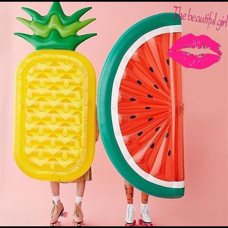 Inflatable Floats & Tubes Giant Pool Float Mattress Water Toys Watermelon Pineapple Cactus Beach Swimming Ring Fruit Floatie Air -40 от DHgate WW