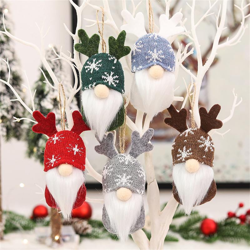 Christmas Decorations 5pcs Faceless Gnome Pendant Doll Antlers Knitted Hat Tree Hanging Decoration Cute Party Holiday Accessories
Christmas Decorations 5pcs Faceless Gnome Pendant Doll Antlers Knitted Hat Tree Hanging Decoration Cute Party Holiday Accessories