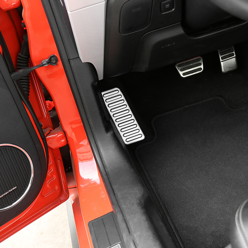 Car Left Foot Rest Pedal Decoration Covers Aluminum alloy For Ford Mustang 2015+ Auto Interior Accessories