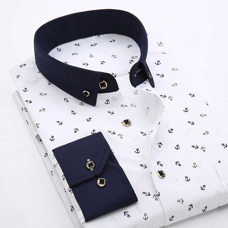 Patchwork Collar floral men's casual shirt Fashion long sleeve Print slim fit soft pocket 4xl male dress shirt 210628, Cy116
Patchwork Collar floral men's casual shirt Fashion long sleeve Print slim fit soft pocket 4xl male dress shirt 210628, Cy116