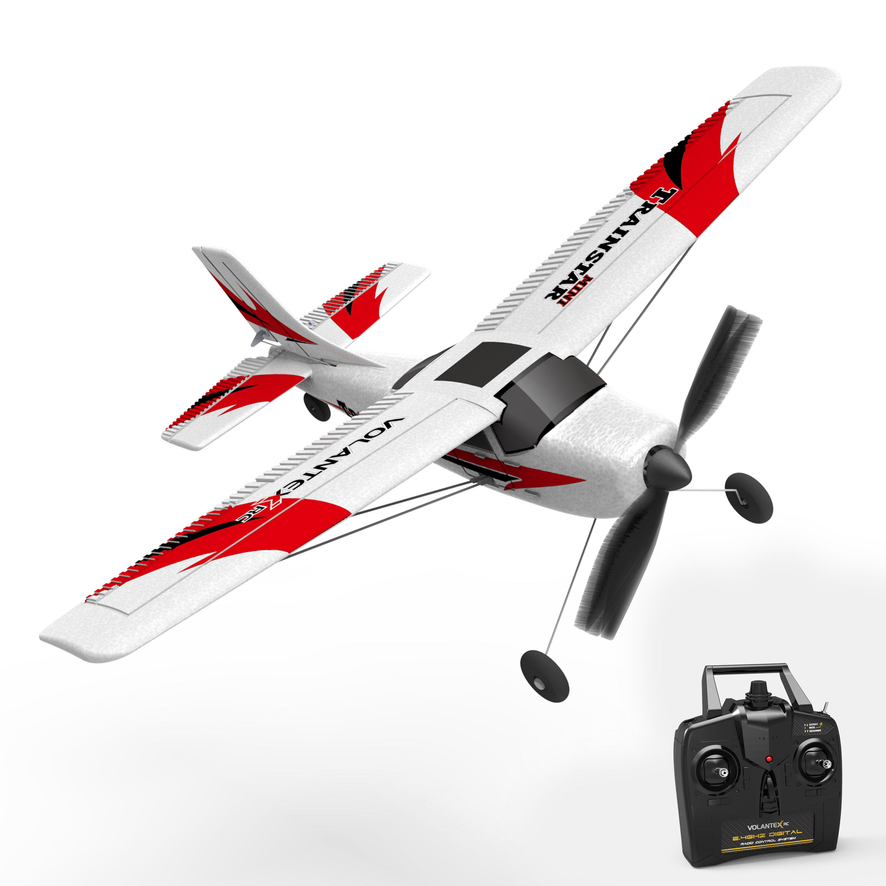 

761-1 RC Airplane 2.4GHz 4Channel Gyro Trainstar RC Plane Glider EPP Foam Trainer Warbird Fixed Wing RTF One-Key U Turn plane, With 1 battery