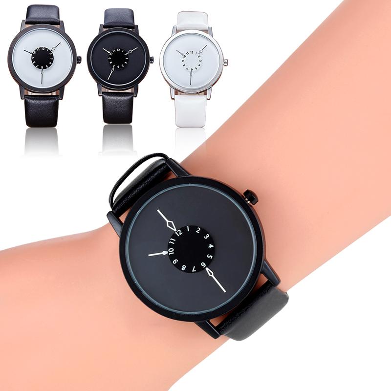 Wristwatches Dial Design Unisex Watches Women Man Fashion PU Leather Casual Wristwatch Simple Lovers Quartz Watch XRQ88, Black and white
Wristwatches Dial Design Unisex Watches Women Man Fashion PU Leather Casual Wristwatch Simple Lovers Quartz Watch XRQ88, Black and white