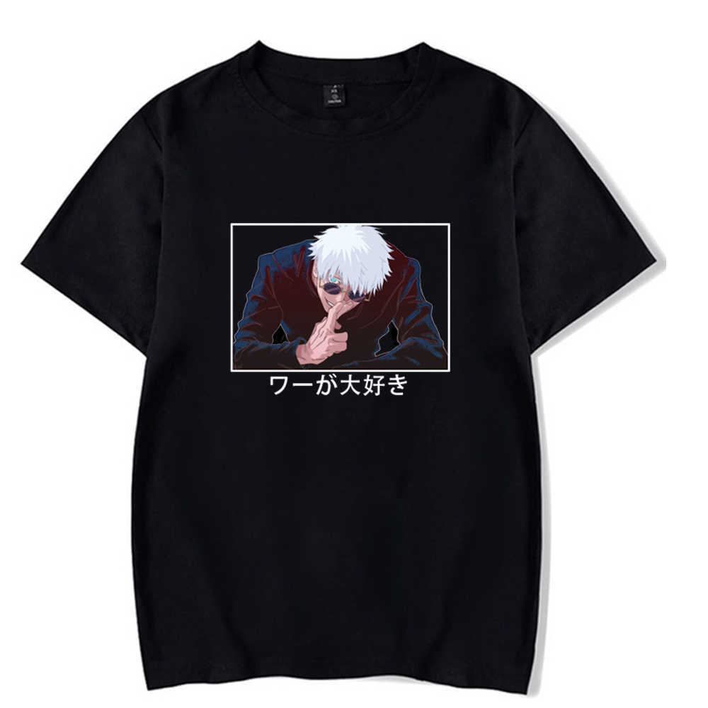 Uniex T-shirt Satoru Gojo Hot Anime Fashion Casual Hip Hop Y0809