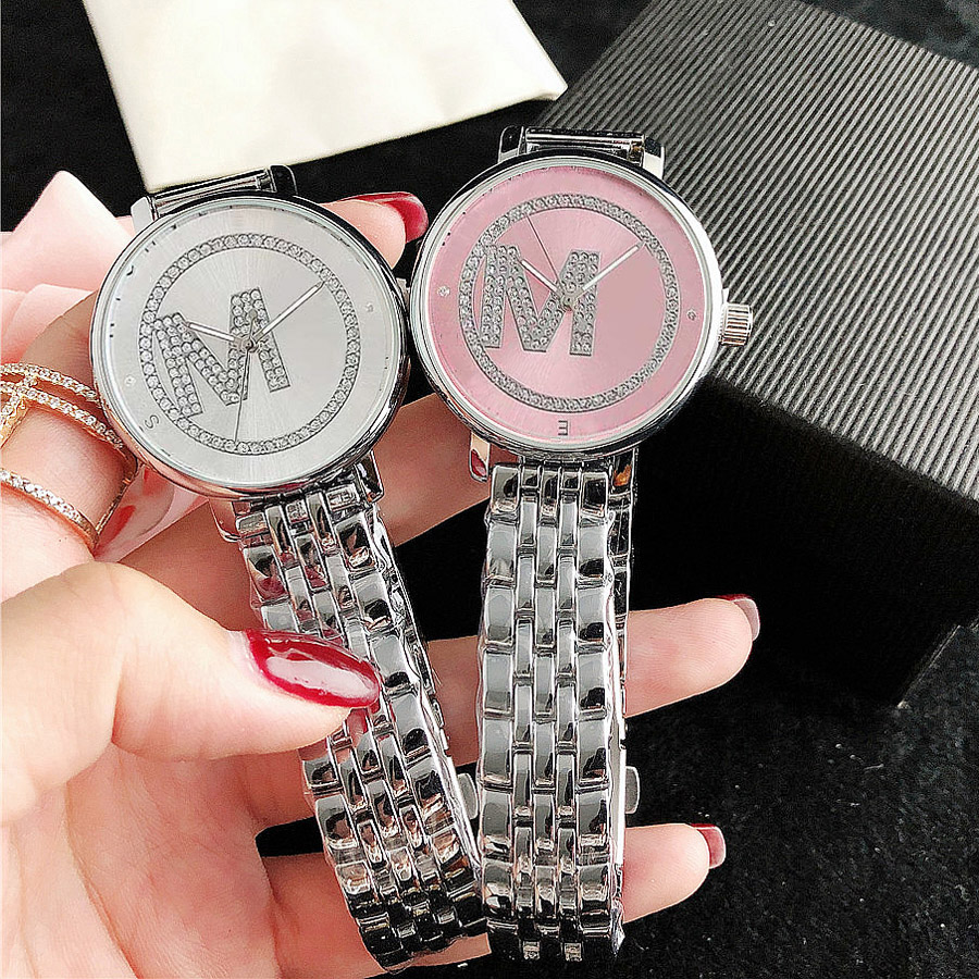 Brand Watch Women Girl Crystal Big Letters Style Metal Steel Band Quartz Wrist Watches M128, Rose gold
Brand Watch Women Girl Crystal Big Letters Style Metal Steel Band Quartz Wrist Watches M128, Rose gold