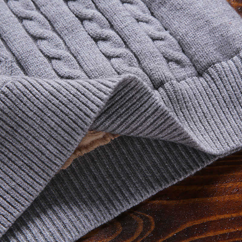 Men's Velvet Thickened Sweater Men's Winter Turtleneck Base Shirt Thick Knitted Shirt Warm Men's Inner Clothes 211008