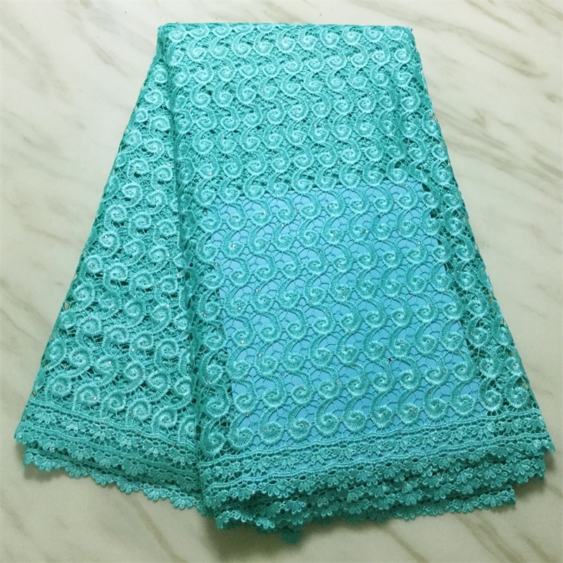 5Yards/Lot Beautiful Lake Blue African Water Soluble Fabric Embroidery Match Crystal French Guipure Lace Material PL51615
5Yards/Lot Beautiful Lake Blue African Water Soluble Fabric Embroidery Match Crystal French Guipure Lace Material PL51615
