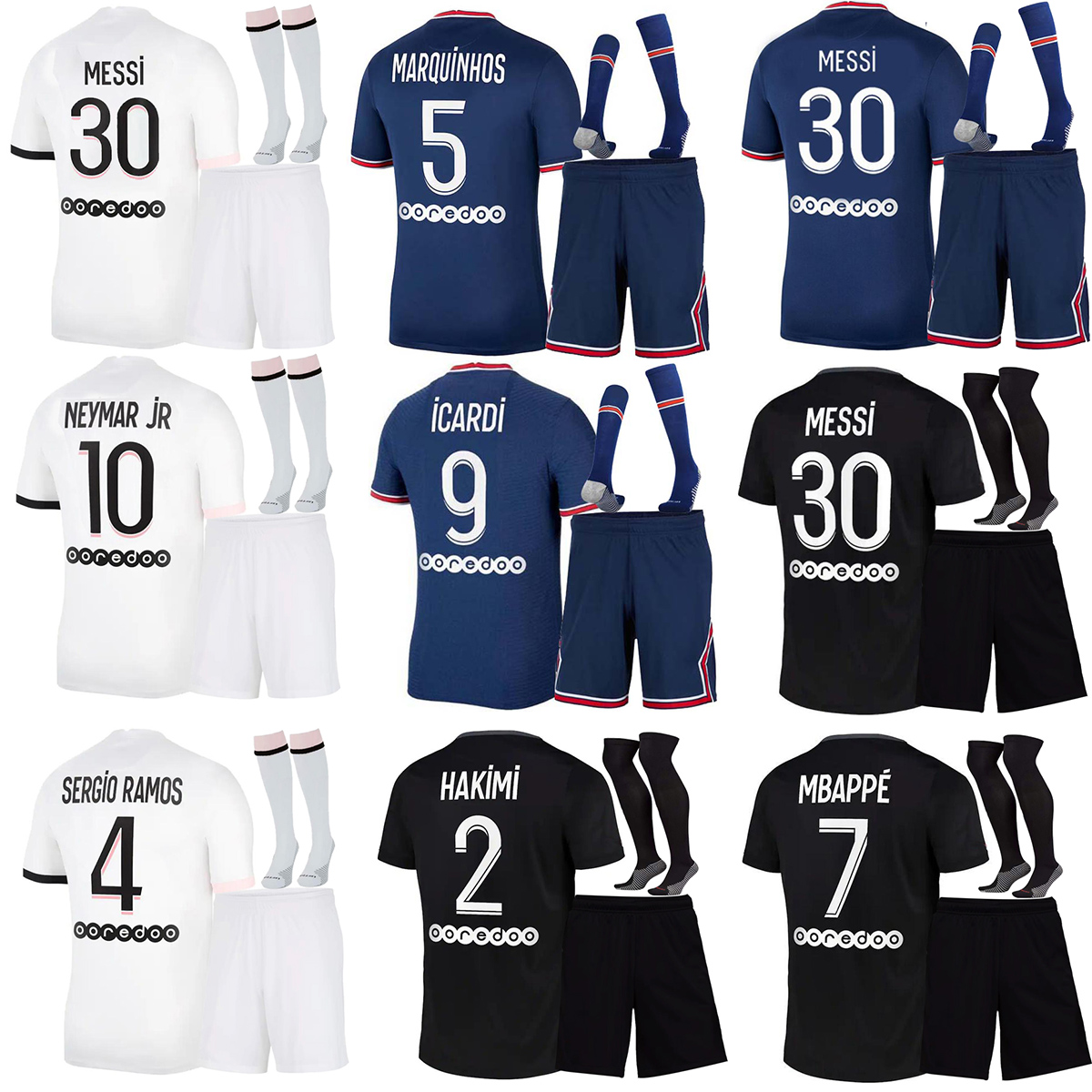 2021 2022 MESSI Tracksuit Real Madrid Men soccer jersey 21 22 HAZARD Soccer MBAPPE PARIS BENZEMA Survetement Maillots de Foot Enfants Kids kit + Socks Football Suits, Red
2021 2022 MESSI Tracksuit Real Madrid Men soccer jersey 21 22 HAZARD Soccer MBAPPE PARIS BENZEMA Survetement Maillots de Foot Enfants Kids kit + Socks Football Suits, Red
