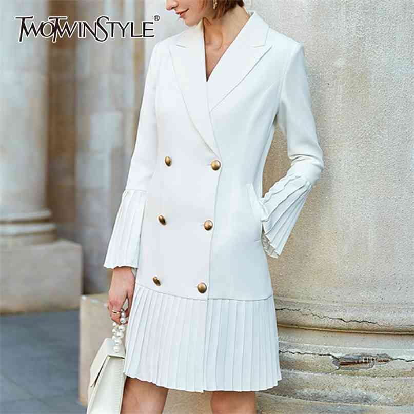 Korean Patchwork Party Dress Women Notched Long Sleeve High Waist Slim Pleated Dresses Female Fashion Clothes 210520, White
Korean Patchwork Party Dress Women Notched Long Sleeve High Waist Slim Pleated Dresses Female Fashion Clothes 210520, White