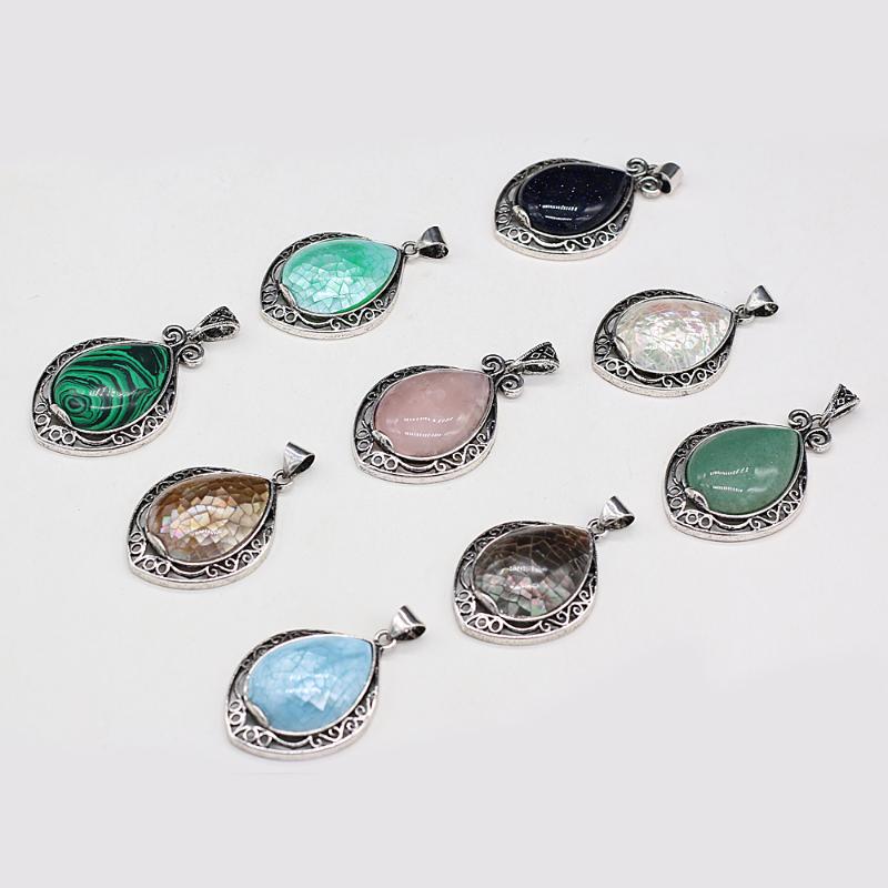 Charms Natural Shell Alloy Pendant Retro Drop Shape Sandstone Malachite Crystal For Jewelry Making Charm Necklace Gift 35x45mm, Bronze;silver
Charms Natural Shell Alloy Pendant Retro Drop Shape Sandstone Malachite Crystal For Jewelry Making Charm Necklace Gift 35x45mm, Bronze;silver
