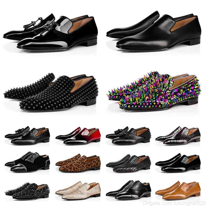Red Bottoms Loafers Shoes Men's Women's Luuxrys Designers Sneakers Black Brown Suede Patent Leather Rivets Glitter fashion loafer Bottom
Red Bottoms Loafers Shoes Men's Women's Luuxrys Designers Sneakers Black Brown Suede Patent Leather Rivets Glitter fashion loafer Bottom