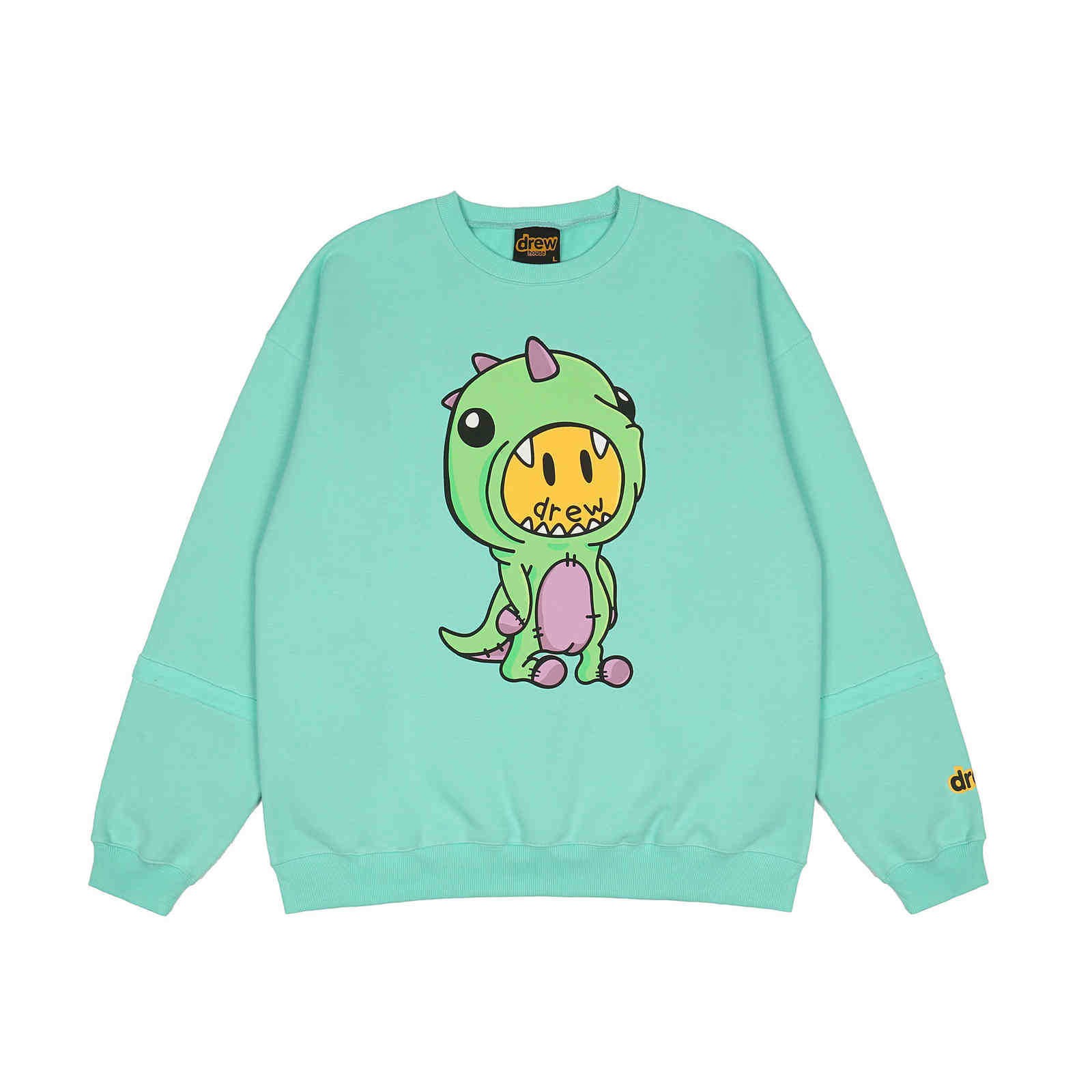 21 Autumn and Winter New Drew Correct Version Smiling Face Long Sleeve House Small Dinosaur Round Neck Sweater Plush Men Women, Mint green
21 Autumn and Winter New Drew Correct Version Smiling Face Long Sleeve House Small Dinosaur Round Neck Sweater Plush Men Women, Mint green