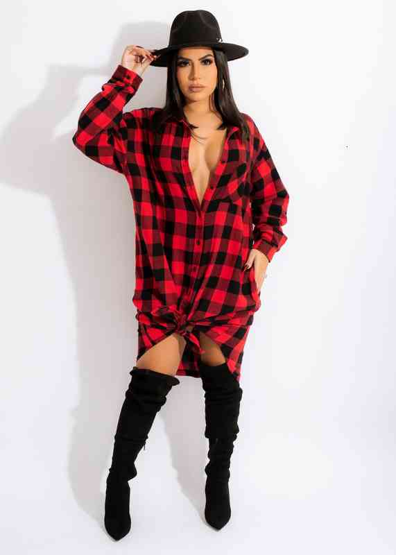 Women Fashion Long Sleeve Lapel Single Breasted Comfortable Casual Lace Up Plaid Shirt Coat Dress, Black;gray
Women Fashion Long Sleeve Lapel Single Breasted Comfortable Casual Lace Up Plaid Shirt Coat Dress, Black;gray