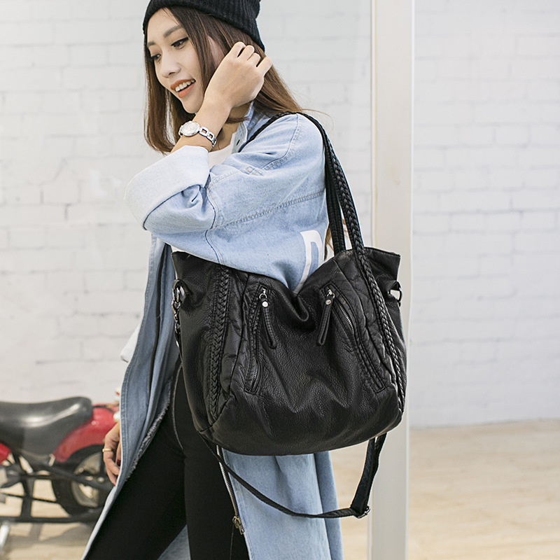 MJ Large Soft Leather Bag Women Handbags Braided Ladies Crossbody Bags Shoulder Bag Female Big Tote for Women Leather Hobo Bag, Brown;gray
MJ Large Soft Leather Bag Women Handbags Braided Ladies Crossbody Bags Shoulder Bag Female Big Tote for Women Leather Hobo Bag, Brown;gray