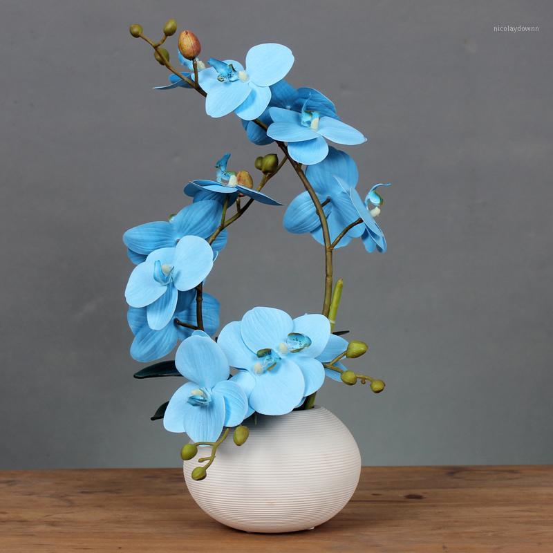 Vases Modern Minimalist Ceramic Vase+Butterfly Orchid Artificial Flowers Crafts Phalaenopsis Decoration Coffee Table Floral Ornament
Vases Modern Minimalist Ceramic Vase+Butterfly Orchid Artificial Flowers Crafts Phalaenopsis Decoration Coffee Table Floral Ornament