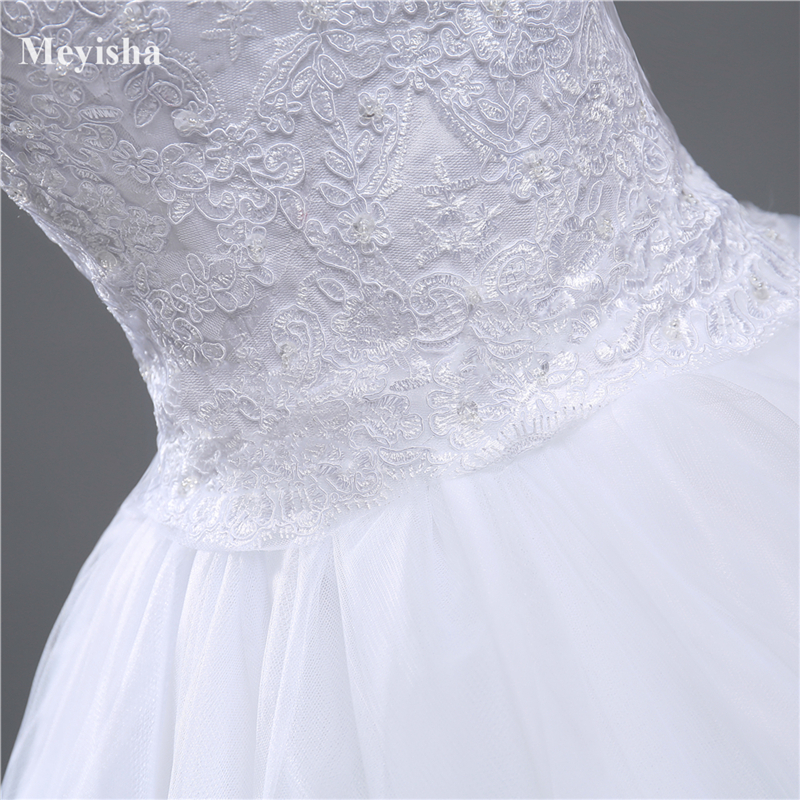ZJ9022 White Ivory Wedding Dress Ball Gown Bridal Dresses Sweetheart Lace Custom Made Plus Size