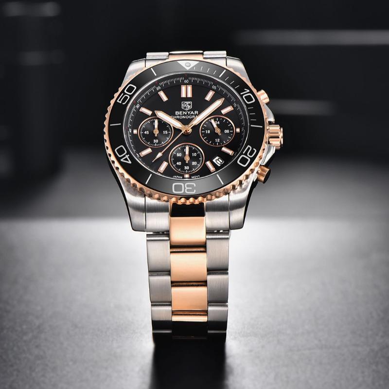 Wristwatches BENYAR Mens Watches Top Luxury Automatic Watch Men Business Mechanical Wristwatch Japan Movt 100M Waterproof Sapphire Mirror, Blue
Wristwatches BENYAR Mens Watches Top Luxury Automatic Watch Men Business Mechanical Wristwatch Japan Movt 100M Waterproof Sapphire Mirror, Blue