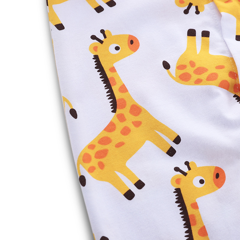 Newbrown Baby Clothes Rompers Spring Autumn Infant Jumpsuits Cartoon Giraffe Print Long Sleeve Jumpsuit With Buckles Kids Clothing
