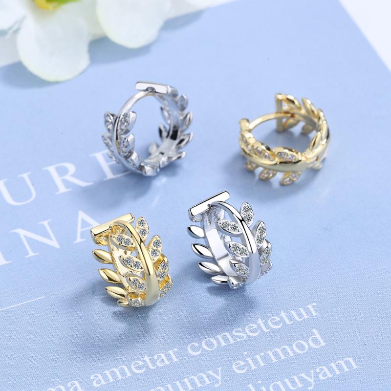 Hoop & Huggie Elegant Leaf Shape Earrings Cubic Zircon Gold Color Surround Small For Women Mini Slim Circle Earring Jewelry
Hoop & Huggie Elegant Leaf Shape Earrings Cubic Zircon Gold Color Surround Small For Women Mini Slim Circle Earring Jewelry