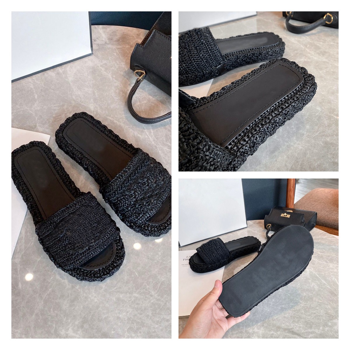 2021 Luxury Designer A2 Women Rope Woven Slippers Ladies Solid Leisure Sandals Fashion Scuffs Casual Shoes Top Quality With Box Size 35-40, Color 3
2021 Luxury Designer A2 Women Rope Woven Slippers Ladies Solid Leisure Sandals Fashion Scuffs Casual Shoes Top Quality With Box Size 35-40, Color 3