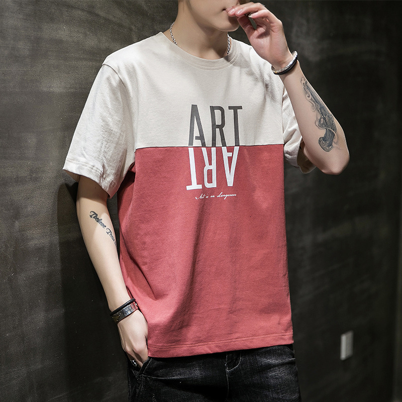 tshirt Men's short fashion brand trend summer wear / 5 sleeve T-shirt casual clothes, White;black
tshirt Men's short fashion brand trend summer wear / 5 sleeve T-shirt casual clothes, White;black