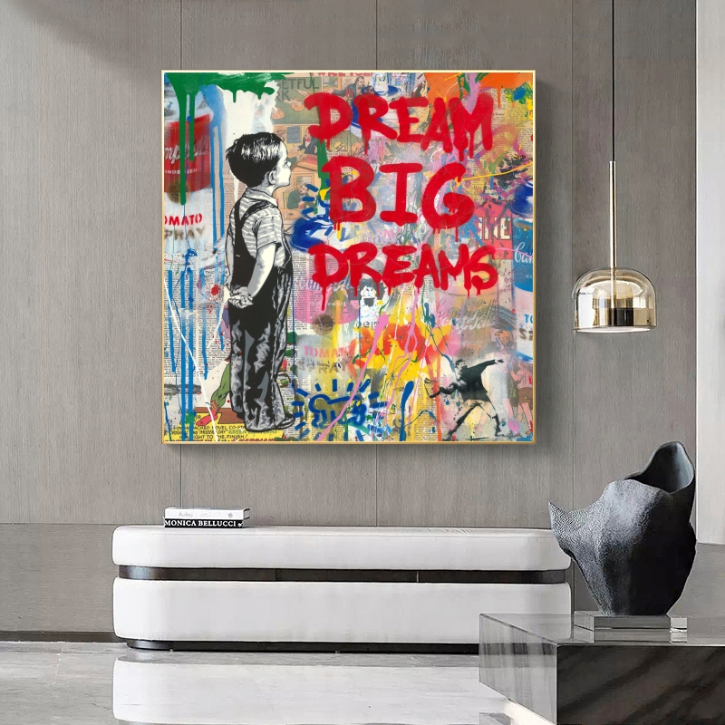 Banksy Pop Street Art Dream Posters And Prints Abstract Animals Graffiti Art Canvas Paintings On the Wall Art Picture Home Decor