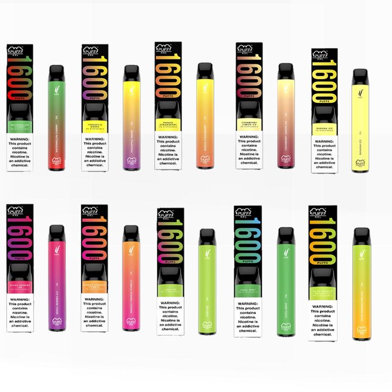 Puff Bar XXL Disposable E-cigarettes Vape 1600 Puffs Electronic Cigarettes