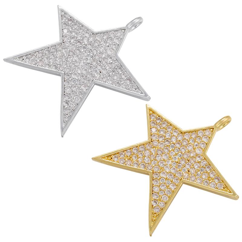 Charms ZHUKOU Gold Silver Color Star Pendant CZ Crystal For Women DIY Necklace Jewelry Accessories Supplies Wholesale VD1059, Bronze;silver
Charms ZHUKOU Gold Silver Color Star Pendant CZ Crystal For Women DIY Necklace Jewelry Accessories Supplies Wholesale VD1059, Bronze;silver