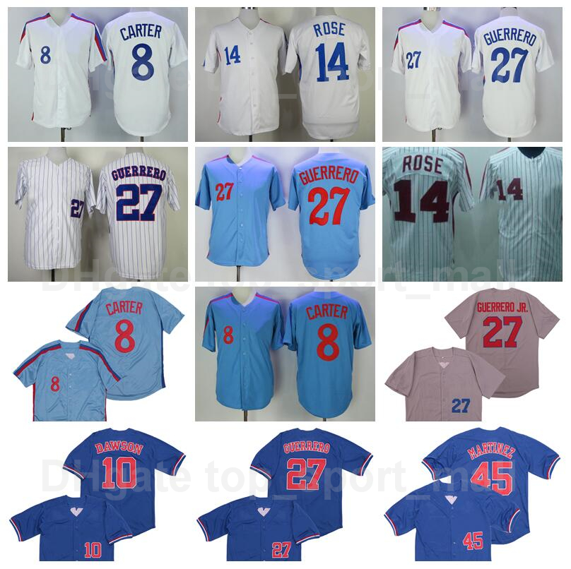 Retro 2000 Vintage Baseball 8 Gary Carter Jersey 10 Andre Dawson 14 Pete Rose 27 Vladimir Guerrero 45 Pedro Martinez Cool Base Pinstripe, 27 blue
Retro 2000 Vintage Baseball 8 Gary Carter Jersey 10 Andre Dawson 14 Pete Rose 27 Vladimir Guerrero 45 Pedro Martinez Cool Base Pinstripe, 27 blue