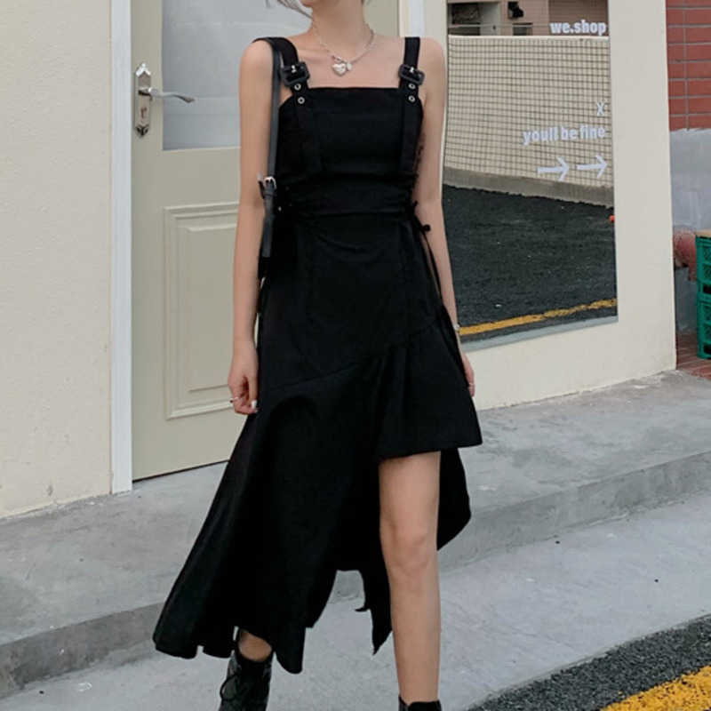 Black Spaghetti Strap Robe Goth Women Summer Elegant Sexy Party Irregular Gothic Long Dress Korean Style Clothes Vestidos 210602
Black Spaghetti Strap Robe Goth Women Summer Elegant Sexy Party Irregular Gothic Long Dress Korean Style Clothes Vestidos 210602