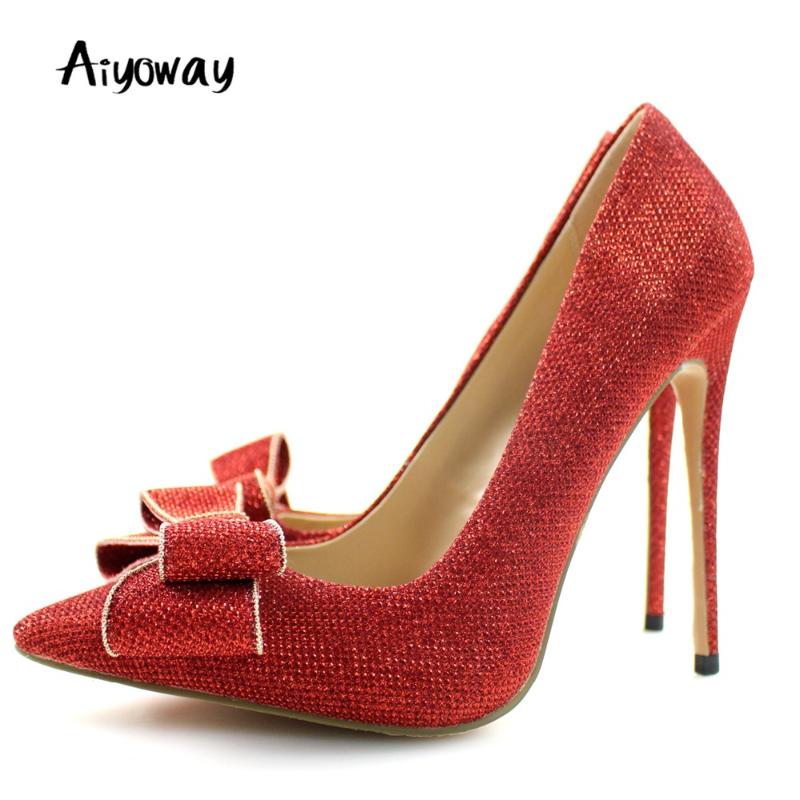 Dress Shoes Ladies Pointed Toe Bow Pencil High Heel Pumps Glitter Aiyoway Elegant Autumn Spring Women Wedding Party, Black
Dress Shoes Ladies Pointed Toe Bow Pencil High Heel Pumps Glitter Aiyoway Elegant Autumn Spring Women Wedding Party, Black