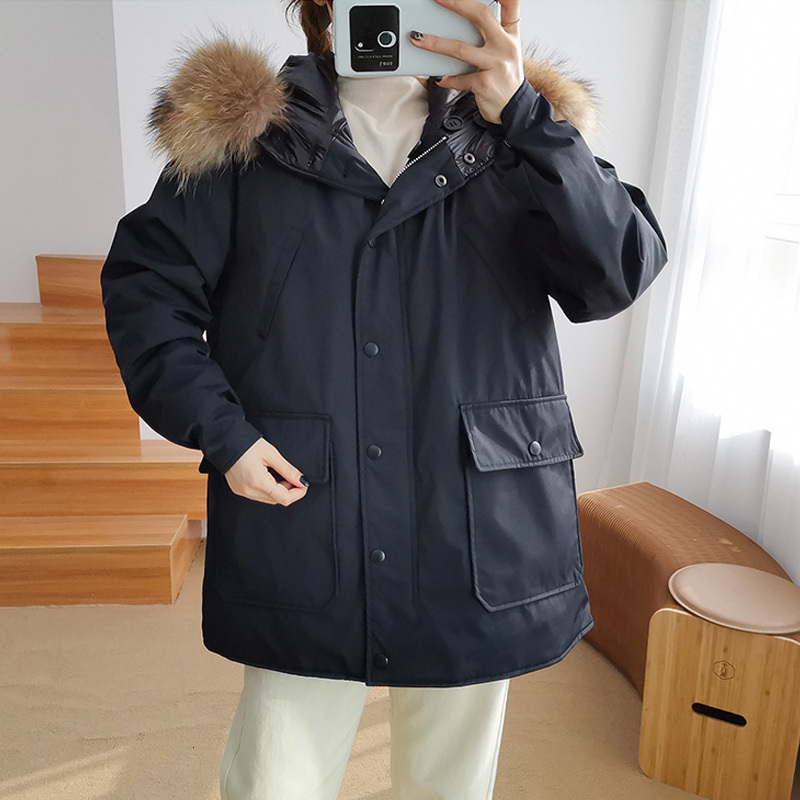Women's Down & Parkas Janveny Double Sided Jacket Women Long Parka Winter Duck Coat Hooded Real Raccoon Fur Female Puffy Feather Overcoat, Black
Women's Down & Parkas Janveny Double Sided Jacket Women Long Parka Winter Duck Coat Hooded Real Raccoon Fur Female Puffy Feather Overcoat, Black