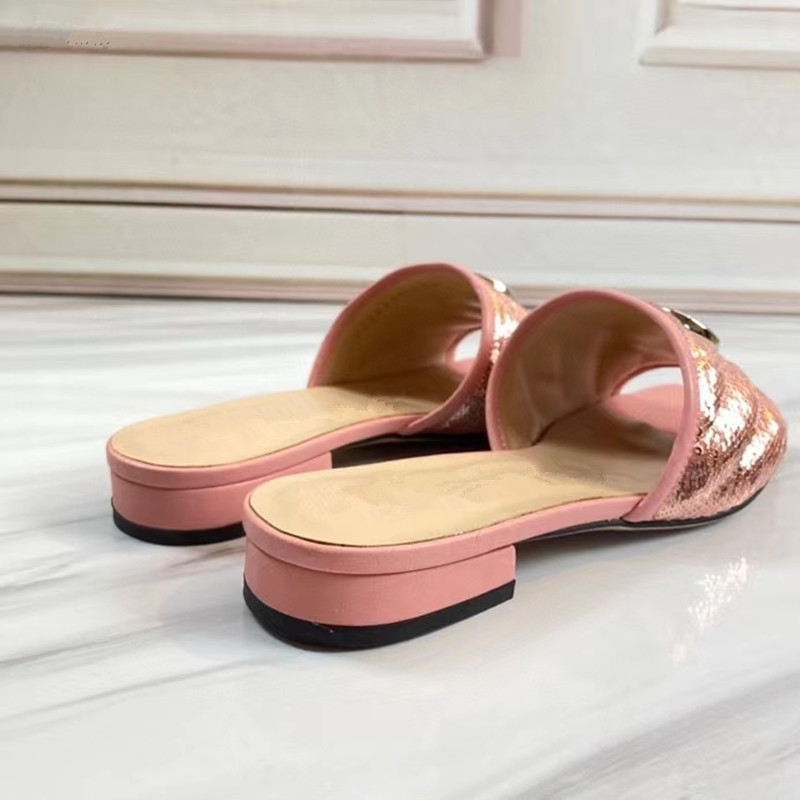2021 fashion women's slippers sandals leather material Sequin decoration flat comfortable luxury custom logo35-42, Pink
2021 fashion women's slippers sandals leather material Sequin decoration flat comfortable luxury custom logo35-42, Pink