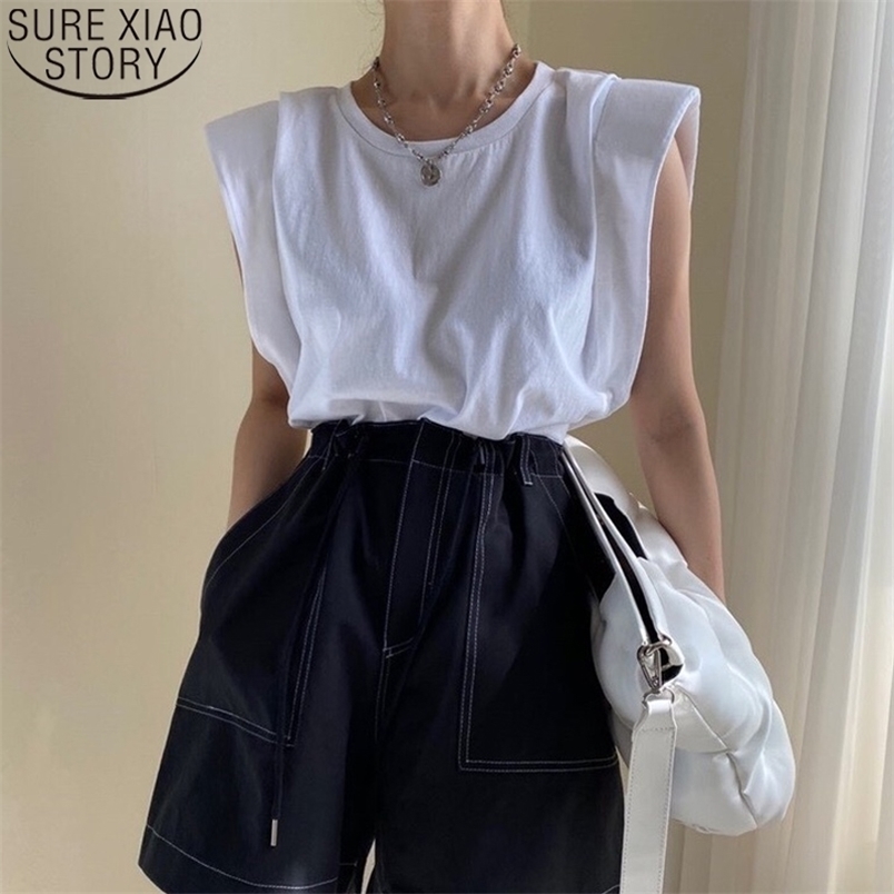 Summer Women White Blouse Chic Flying Sleeves Tops Ladies Short Sleeve Clothes O-neck Blusa Mujer Blouses 13569 210506