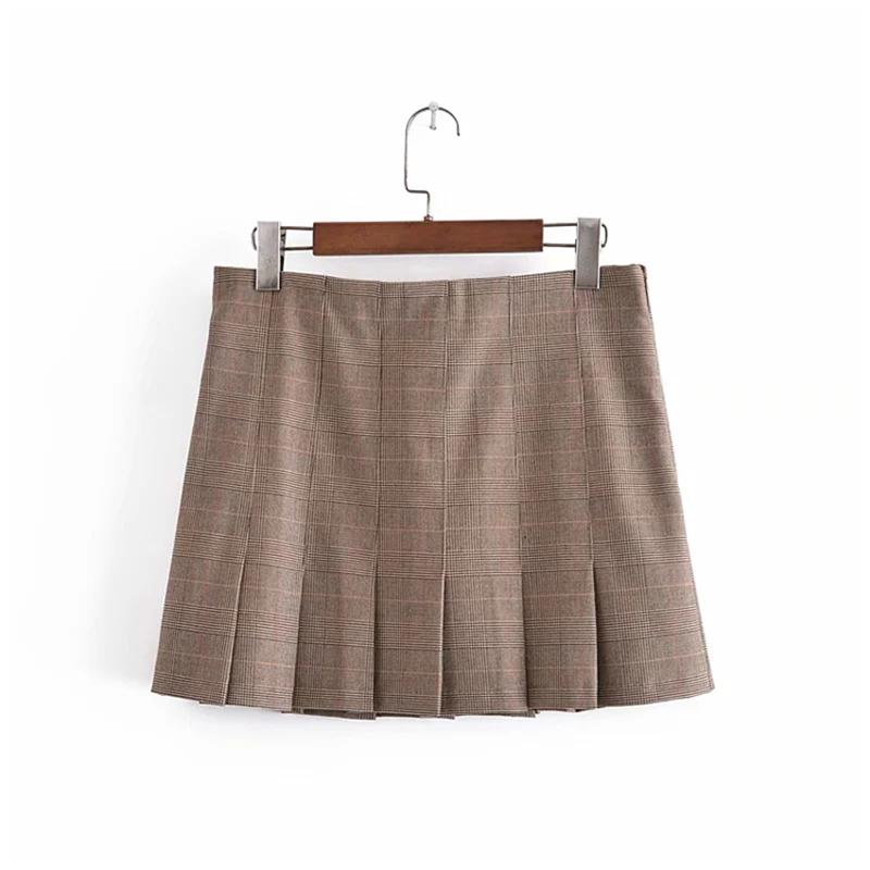 Pcs/ Set Long Sleeve Cropped Blazer Pleated Mini Skirt Office Lady Suit 2021 Zora Womens Casual Blaser Two Piece Dress