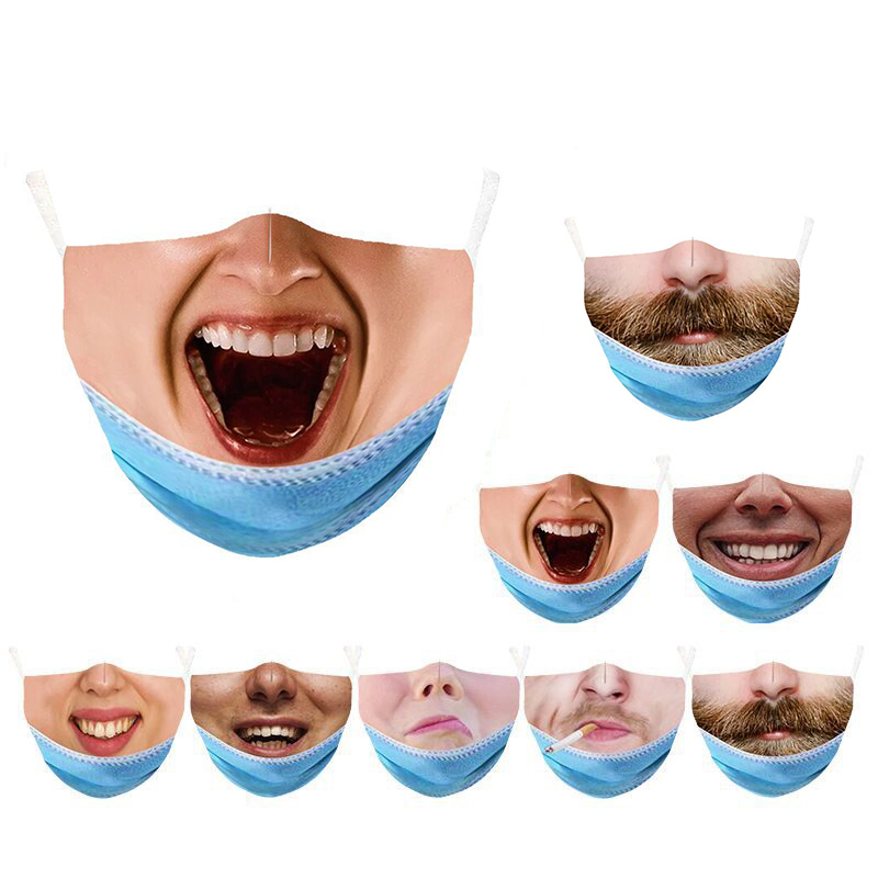 Adult Face Mask Merry Funny beard Human Face smoke Ice Silk 3D Print Mouth Smoke Breathable Cosplay Party Masks Dust Fog Blank Adjustable FaceMask
Adult Face Mask Merry Funny beard Human Face smoke Ice Silk 3D Print Mouth Smoke Breathable Cosplay Party Masks Dust Fog Blank Adjustable FaceMask