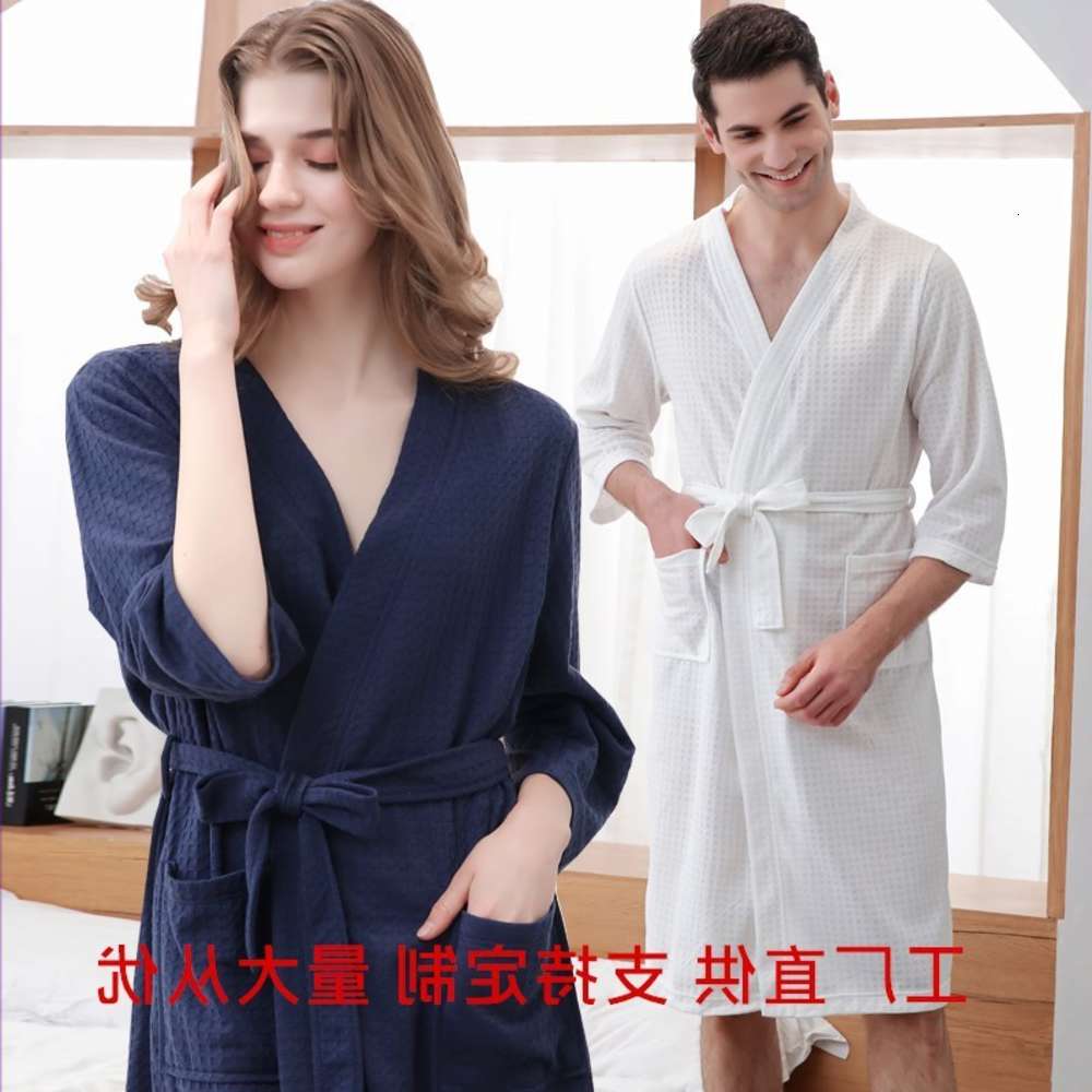 Spring and Summer el water absorbing waffle bathrobe women's thin spring loose plus size couple's robe men's four seasons
Spring and Summer el water absorbing waffle bathrobe women's thin spring loose plus size couple's robe men's four seasons