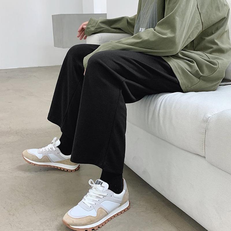 Spring/Autumn Trend 9-point Male/women Sports Pants Men's Korean Version Loose Student Straight Casual Wide Leg Pant
