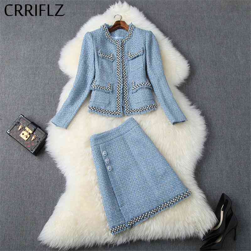 Winter Women Set Full Sleeve Pocket Beaded Jacket Tweed Tassels Skirt 2 Piece Fashion Casual Patry Dress 210520, Beige
Winter Women Set Full Sleeve Pocket Beaded Jacket Tweed Tassels Skirt 2 Piece Fashion Casual Patry Dress 210520, Beige