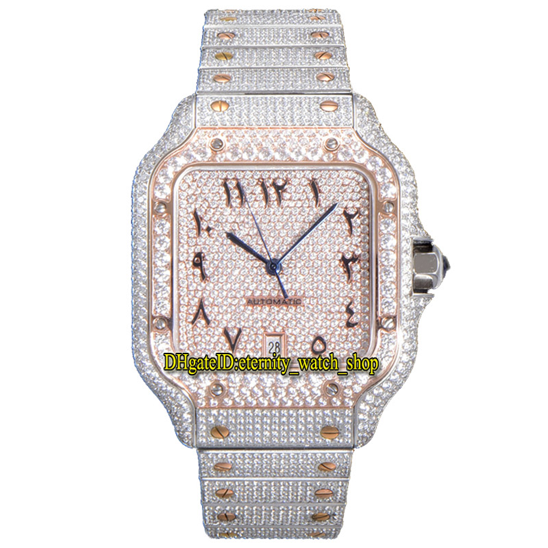2022 TWF GA0018 Paved Diamonds ETA A2824 Automatic Mens Watch Fully Iced Out Diamond Two Tone Rose Gold Arabic Dial Quick Switch Steel Bracelet 0005 eternity Watches, Watch waterproof production cost
2022 TWF GA0018 Paved Diamonds ETA A2824 Automatic Mens Watch Fully Iced Out Diamond Two Tone Rose Gold Arabic Dial Quick Switch Steel Bracelet 0005 eternity Watches, Watch waterproof production cost
